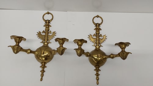 early brass gas light wall sconces