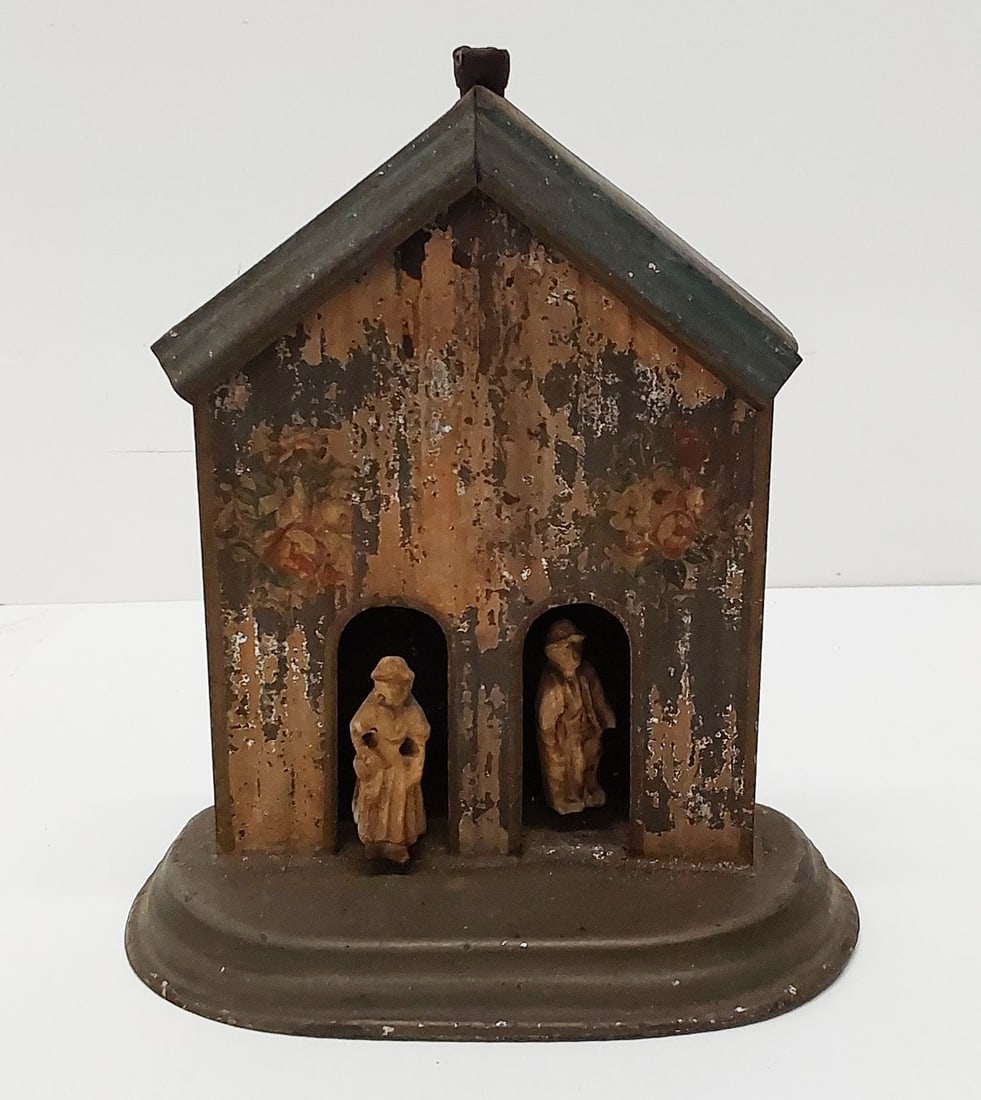 early tin weather barometer (1 of 2)