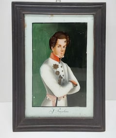 early reverse painting of Napoleon