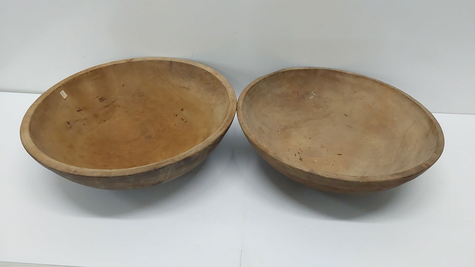 (2) large wood bowls (1 of 2)