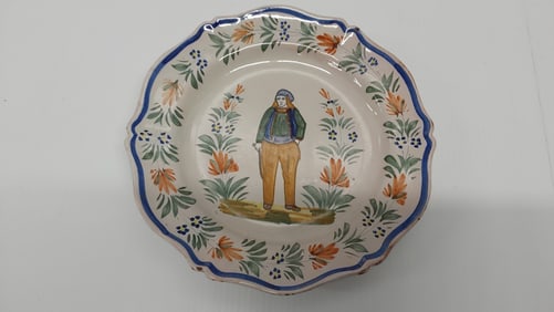 Henrior Quimper hand-painted plate