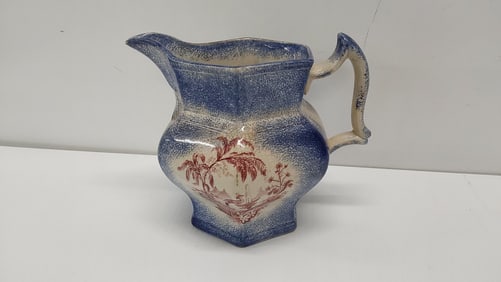early spatterware pitcher