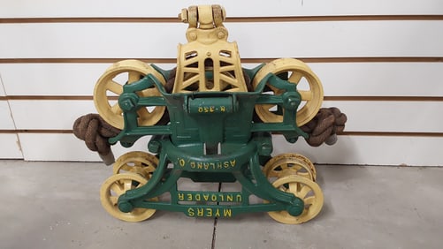 Myers unloader hay trolley