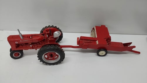 tractor model with hay baler
