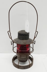 B and O Railroad lantern with red lens