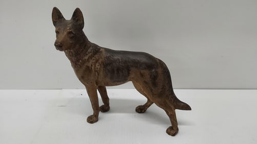 cast iron German Shepard door stop