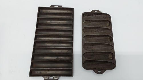 Wagner bread stick pan and unmarked corn pan