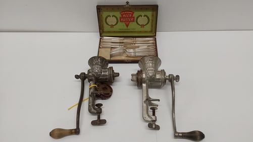 (2) Keen Kutter grinders and utensil set