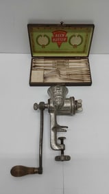 Keen Kutter meat grinder and utensil set