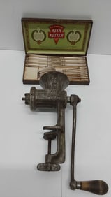 Keen Kutter meat grinder and utensil set