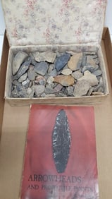 large flat of arrowheads or points and artifacts