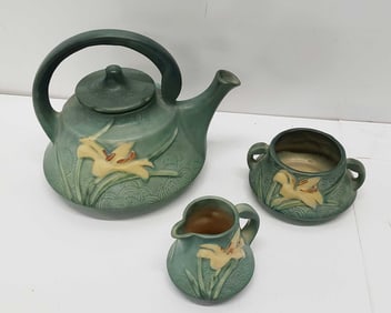 Roseville tea set Zephyr pattern