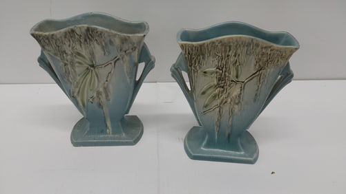 (2) Roseville vases