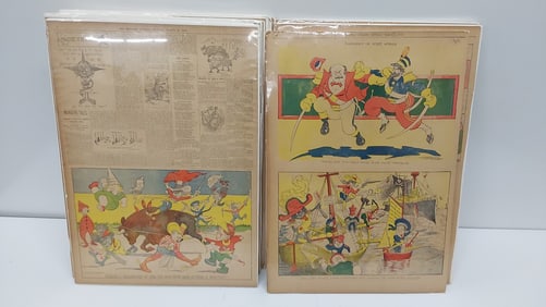 (12) 1893 Buffalo Courier sunday comics/drawings