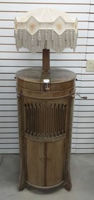 early Modernola record player/cabinet with lamp