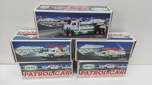 (5) Hess cars and trucks