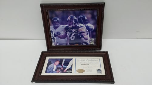 Hines Ward signed picture with COA