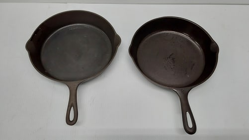 (2) unmarked #8 skillets
