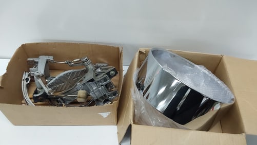 lot of drum equipment