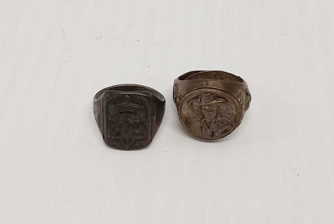vintage Boy Scout ring and Gene Autry ring (1 of 2)