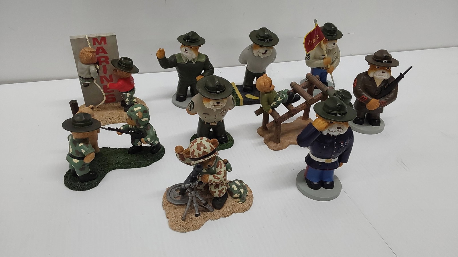 (10) Faithful Fuzzies USMC figures: from various collections