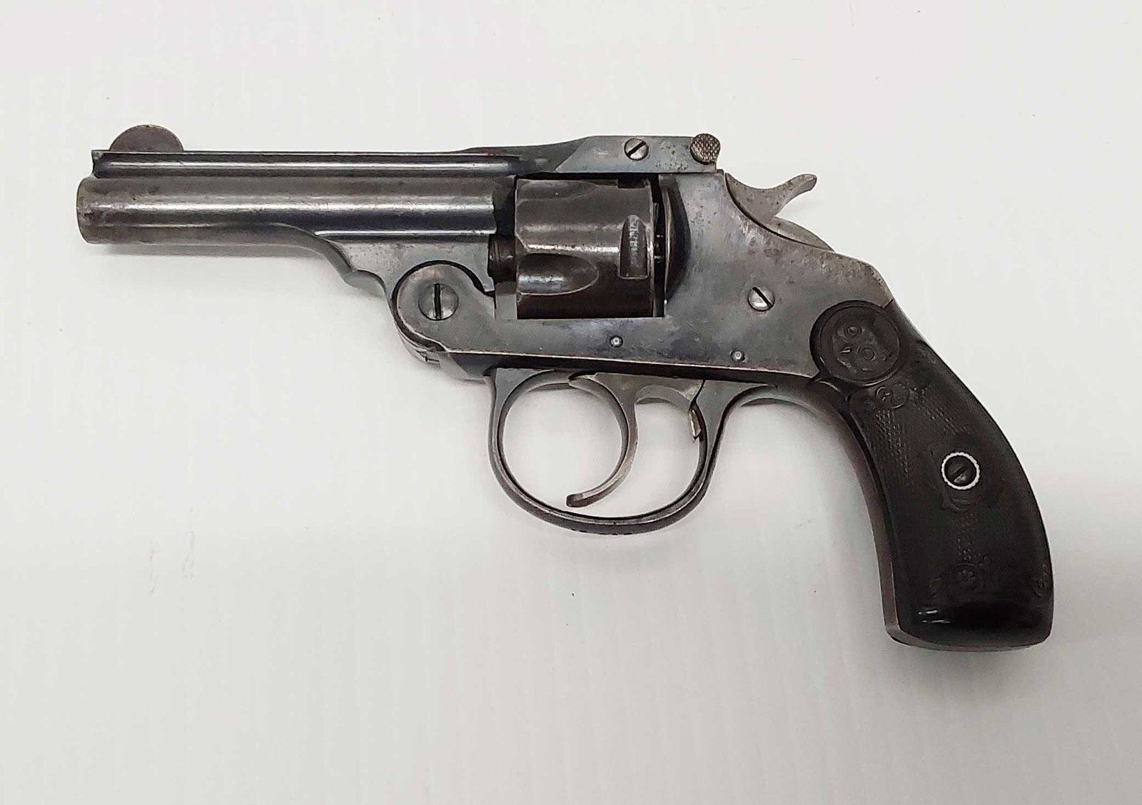 Iver Johnson revolver .25cal?: Caliber unknown. SN: 13419 WILL SHIP TO VALID FFL HOLDER ONLY.