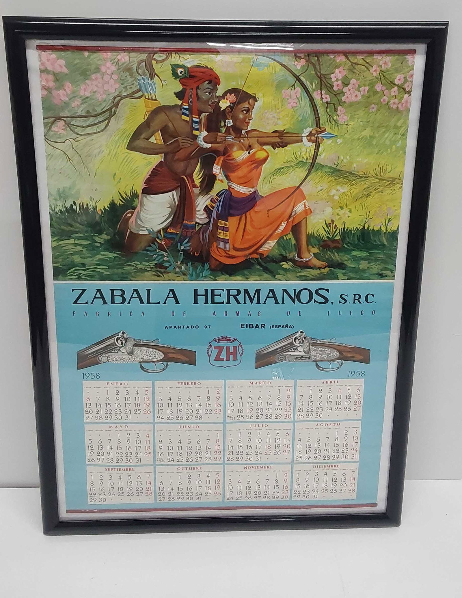 1958 Zabala Hermanos, SRC advertising calendar: DB Shotguns