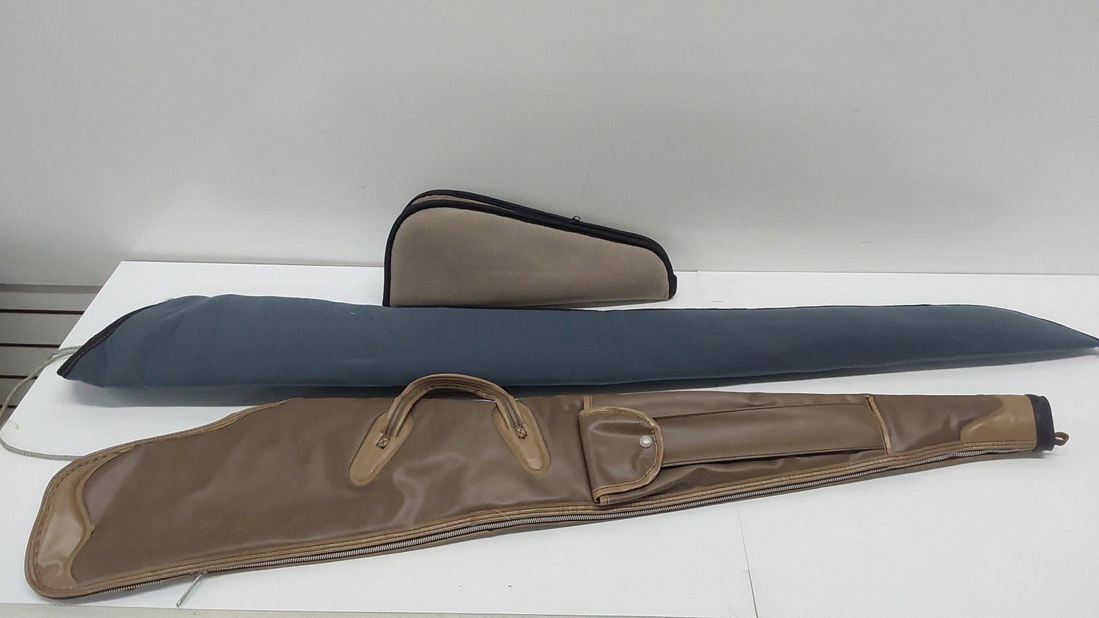(3) gun cases: (1) pistol and (2) rifle
