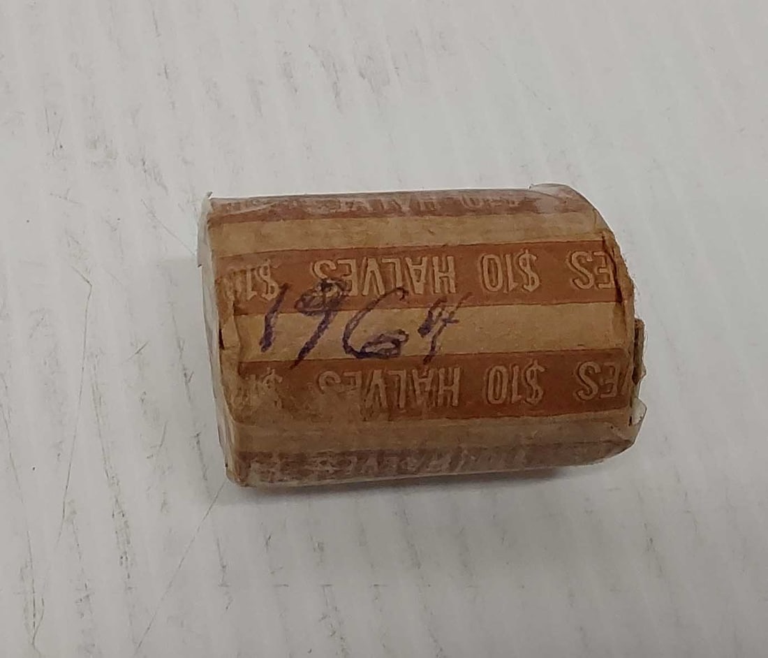 roll of 1964 JFK silver half dollars: $10.00 face, 90%