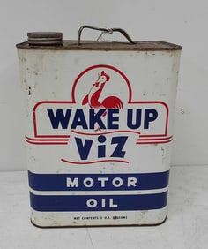 2 GAL Wake Up Viz Motor Oil can