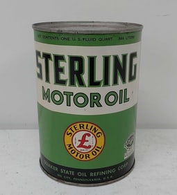 1 QT Sterling Motor Oil can