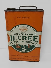 5 QT flat can Pennsylvania Oil Creek oil can