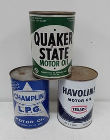 (3) 1 QT oil cans