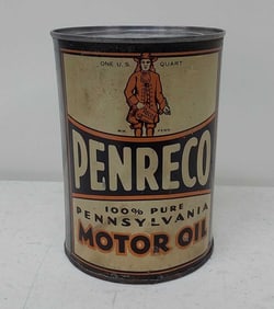 1 QT Penreco Motor Oil can