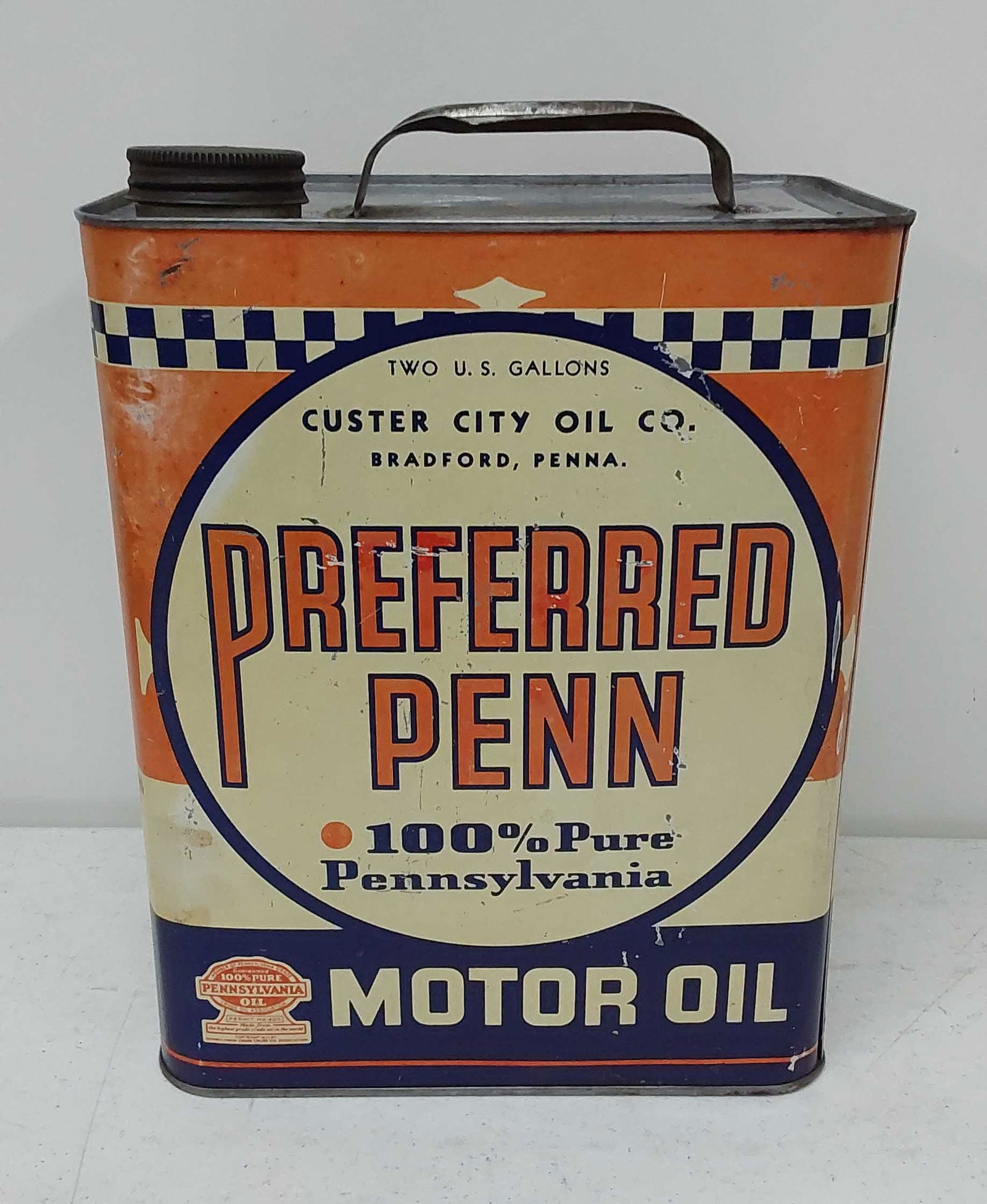 2 GAL Preferred Penn Motor Oil can (1 of 2)
