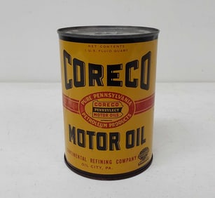 1 QT Coreco Motor Oil can