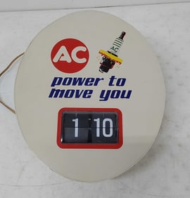 1960s AC Spark Plug flip clock
