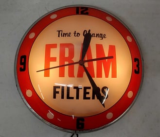 Fram Filters bubble clock