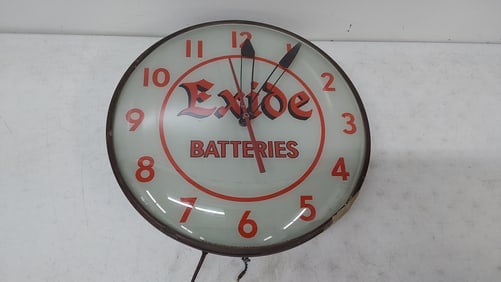 Exide Batteries electric clock