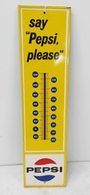 Pepsi tin thermometer