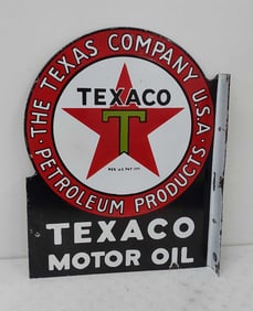 Texaco Motor Oil DSP flange sign