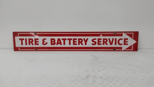 Tire and Battery Service DST sign