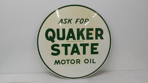 1956 Quaker State Motor Oil DST unusual sign