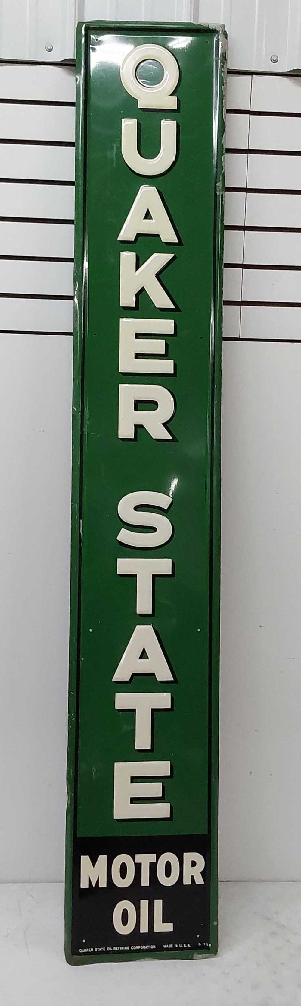 1959 Quaker State vertical SST sign (1 of 3)