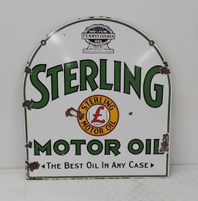 Sterling Motor Oil DSP tombstone sign