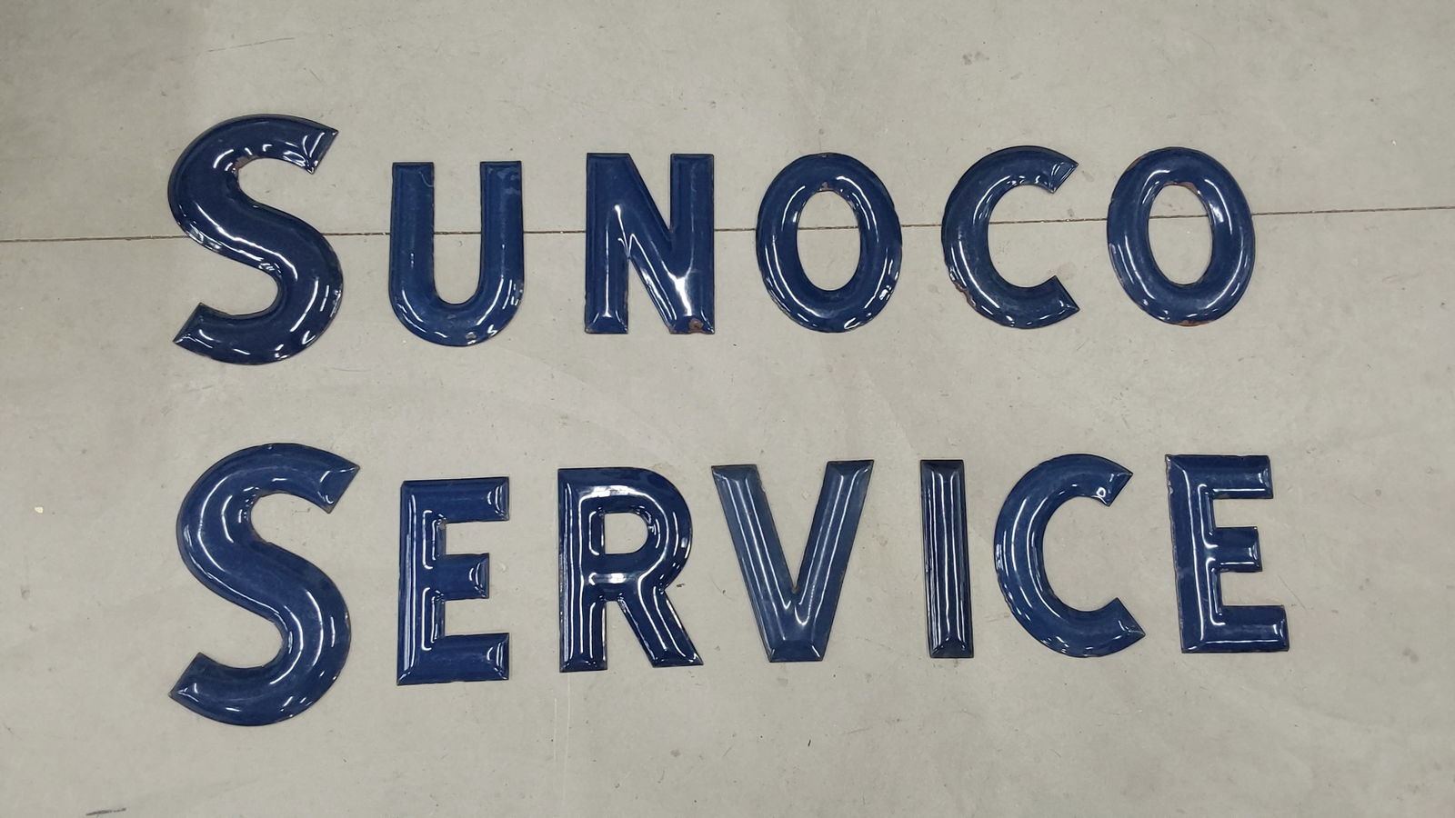 Sunoco Service porcelain letters (1 of 2)