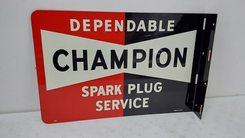 Champion Spark Plug Service DST sign