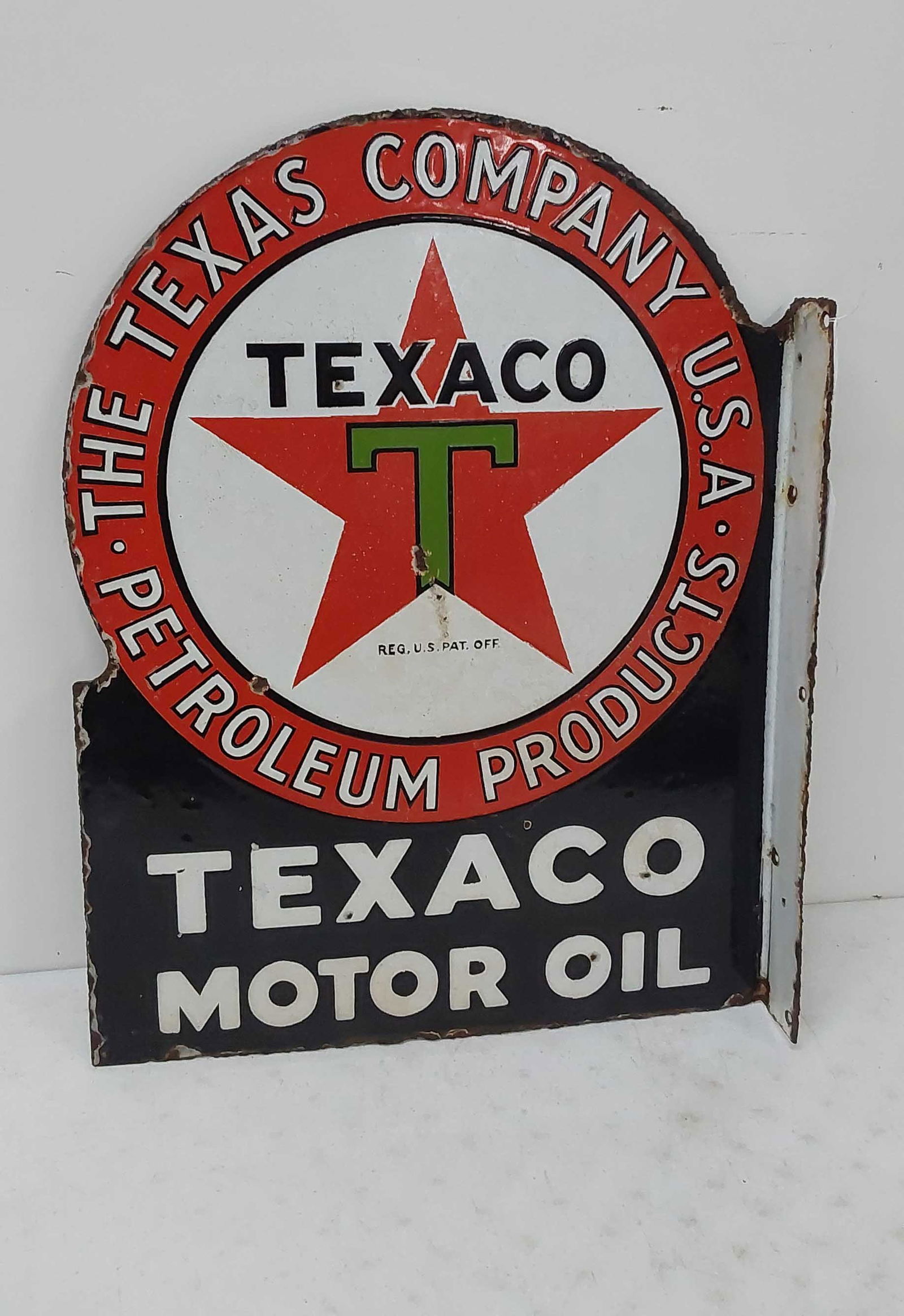 Texaco Motor Oil DSP flange sign (1 of 2)
