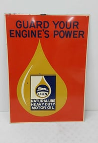 Lion Heavy Duty Motor Oil DST sign