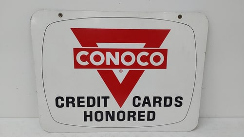 Conoco Credit Card Honored DST sign